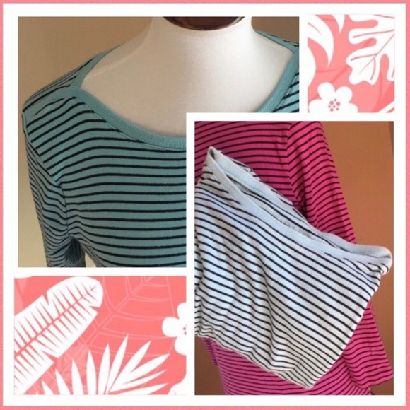 Talbots Teal Boatneck Stretch Tee - Picture 8 of 8